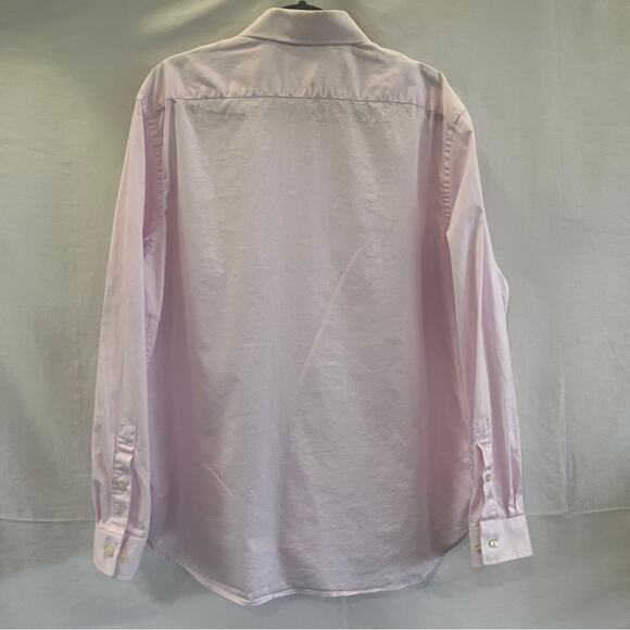 Michael Kors Pink Slim Fit Long Sleeve Shirt Mens XL Preppy Career Formal Work - Picture 4 of 8